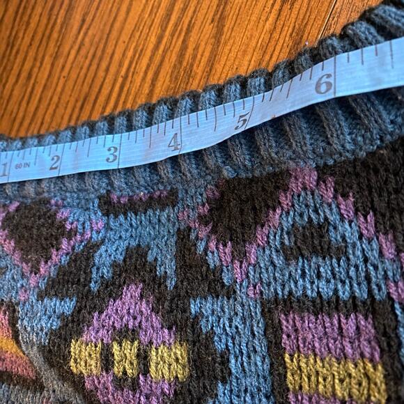 Editions by Van Heusen Geometric Jacquard Knit Sweater, Retro 90s Style, Size XL - Picture 7 of 8